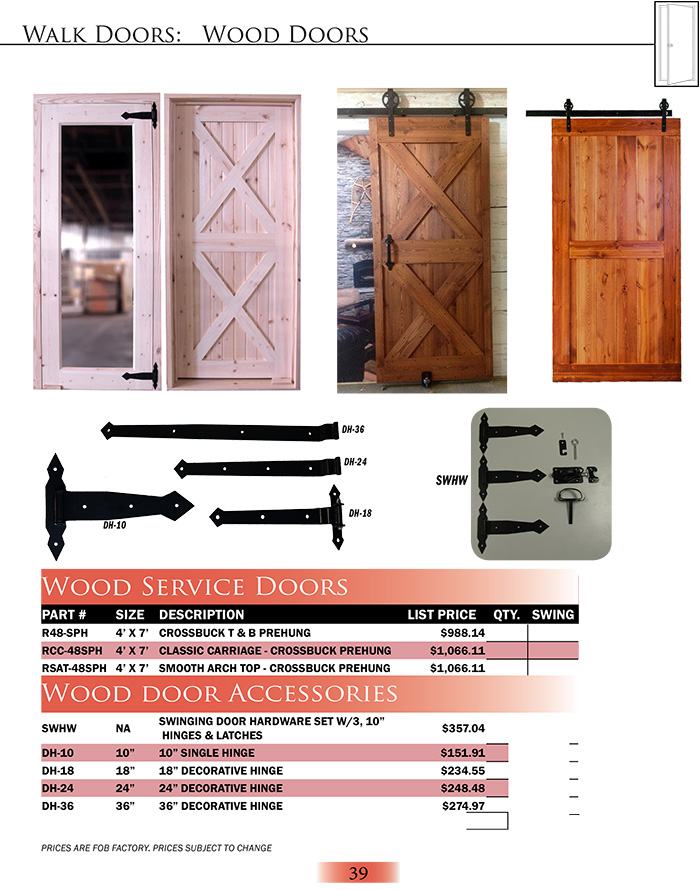 Wood Service Doors